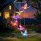 Mom Grandma Nana Gifts for Mothers Day, Birthday Gardening Gifts for Women Wife Sister, Winzwon Solar Lights Outdoor Wind Chimes for Outside Garden Yard Patio Porch Decor Butterfly Decorations